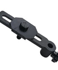 Heavy Duty Cast Iron Woodworking Lathe Tool Rest Base featuring 20Mm Aperture Hole Diameter showing top view with adjustment knob.