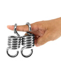 Two Pack Heavy Duty 800 Lbs Capacity 4 Inch Spring Hammock Chair For Porch Swing Suspension Hangers in hand
