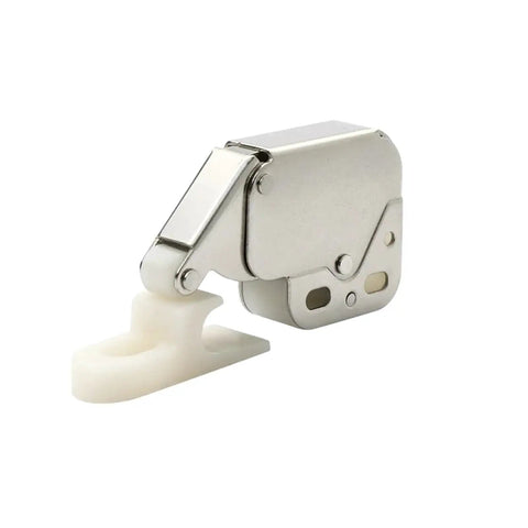 Cool Push To Open Touch Latches Make Handleless Cupboards A Breeze. Secure kitchen latch with stainless steel and plastic for easy installation.