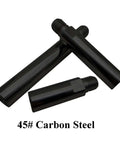 Three-piece 5/8-11 Angle Grinder Extension Shaft Set made from 45# carbon steel with electrophoretic coating shown on white background.