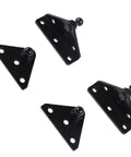 10mm Ball Stud Mounting Bracket Kit For Gas Struts Lift Supports Shocks And Springs 4 piece steel hardware showing L and flat brackets