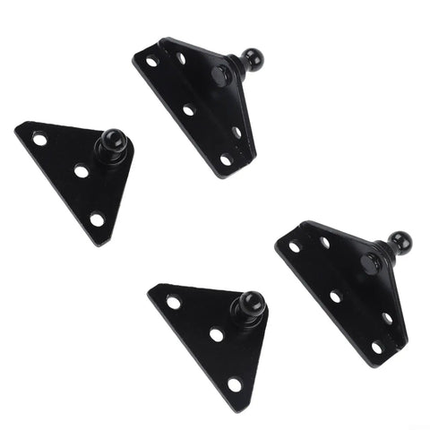 10mm Ball Stud Mounting Bracket Kit For Gas Struts Lift Supports Shocks And Springs 4 piece steel hardware showing L and flat brackets