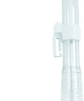 Clear pink Tao Semi Dry Snorkel With Splash Guard For Easy Breathing And Less Jaw Fatigue Flexible Lower Bore Angled Mouthpiece