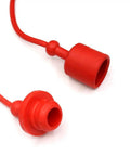 Red ISO A Tractor Hydraulic Quick Coupler Dust Cap And Female Plug Cover With Retention Ring, ISO 7241 And ISO 5675 Series A