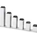 Adjustable Aluminum Furniture Legs 4 Pack, Heavy Duty TV Cabinet And Sofa Feet, Silver, different heights assembled in sequence