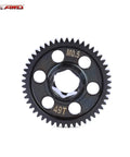 49T 0.5 Mod CNC Spur Gear Upgrade For Typhon Granite Mojave And Losi RC Cars Beefed Up Strength For 1/12, 1/16, 1/14, And 1/18 Scales Durable Metal Gear Set For Stronger Drivetrain showing front side with label markings.