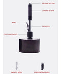 Detailed view of components for Your New Go-To Pro Leeb Hardness Tester including impact body and coil elements.