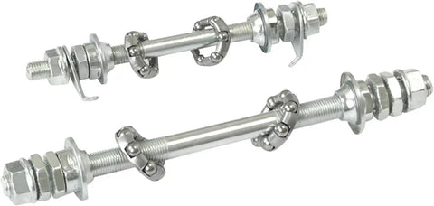 Premium Front Axle Bearings for Bikes That Are Top Notch 4.92 Inch Silver High Strength Lightweight Design shown in image