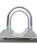 10 Inch Pneumatic Gate Wheels Caster Set With Tough As Nails Q235 Steel Build showing dual caster mount and frame plate.