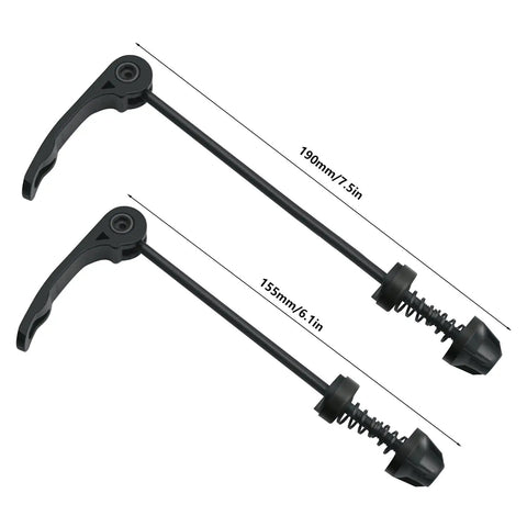 Heavy Duty Bike Quick Release Axle Skewer Set For Front And Rear Hollow Shaft Kit Replacement On Road Mountain MTB BMX Bikes Steel 1045 Axles