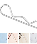 Top Notch 8 Pack Stainless Steel R Style Cotter Pins for secure gripping, detailed view of one cotter pin.