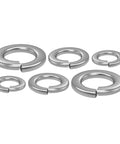 100 Pcs Stainless Steel Spring Lock Washers Size Eight By Thirty Two For Anti Loosening Of Nuts And Bolts Heavy Duty Corrosion Resistant