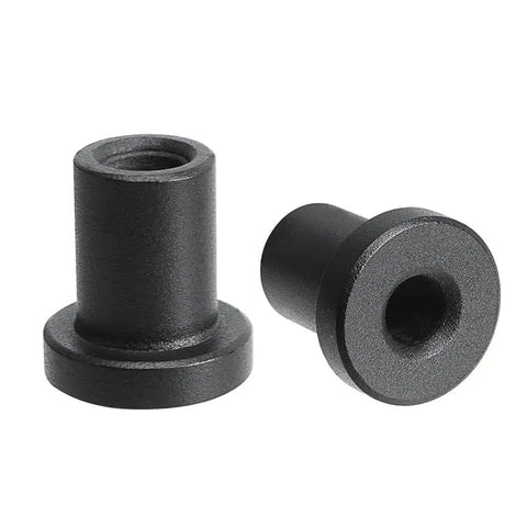 1-3/8 Inch Matte Black Sliding Barn Door Spacers Replacement Kit For Flat Track Set Of 5 - Solid Iron Hardware Spacers For Wall Mount And Track Alignment