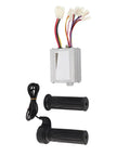 Beefed Up Aluminum Alloy 500W Brush Motor Speed Controller With Smooth Throttle Grip And Undervoltage Protection 8.5V For Electric Bikes Scooters Go Karts
