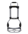 Front view of Badass Heavy Duty Foldable Hand Truck With Two Wheel Mobile Platform and Roll Smooth As Butter Silent Casters 154 Lb Capacity.