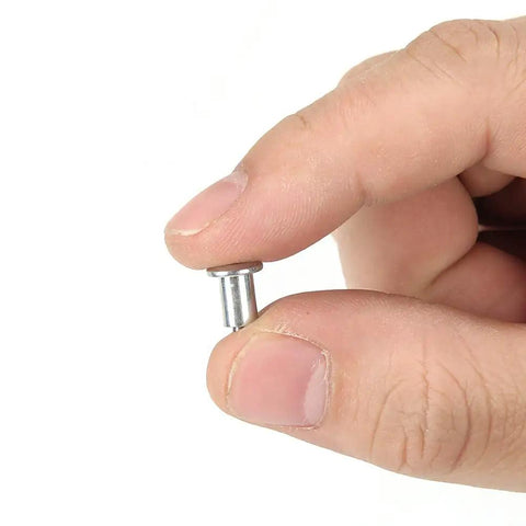 Heavy Duty Tire Stud Screws And Tungsten Steel Anti Slip Nails For Cars Motorcycles Atvs And Utvs in hand close up view.