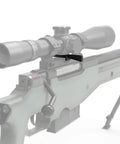 Dead Nuts Rifle Scope Leveler Kit For Spot On Reticle Alignment and Quick Rig Up on one-piece base attached to rifle.