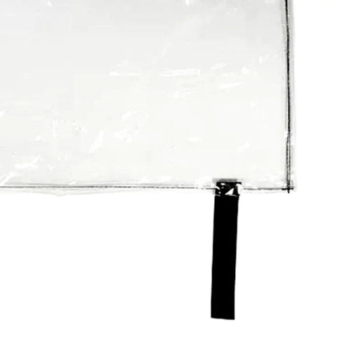Hella Tough Clear Pvc Cover For Electric Vehicle Charger Box Rainproof Shield Outdoor Plug And Play Storm Guard Winter Kit Pack Of Two Heavy Duty Drip Proof Design, showcasing PVC material and black fastening strap.