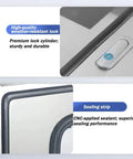 304 Stainless Steel Electrical Enclosure Junction Box With Heavy Duty Hinged Lock Indoor Outdoor Weatherproof Steel Cabinet For Secure Wiring Electrical Components And Durable Protection In Harsh Environments, lock and seal detail