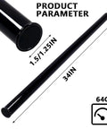 14 Pack Golf Bag Tubes With Two Inner Diameters 1.5 Inch And 1.25 Inch For Club Protection, 34 Inch Length Displayed, Black Plastic