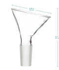 Beefy Oblique Offset Glass Funnel With 60 Degree Angle, 75mm Borosilicate Powder Funnel With 24 40 Joint For Lab Use, Heavy Duty Build
