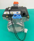 High Performance 12V 24V Electric AC Scroll Compressor For EV Buses Vans Trucks And Construction Equipment Excavator Cab Climate Control Unit, top view, connectors visible.