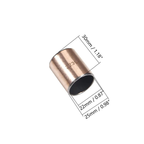 6 Pack Tough As Nails Sleeve Bearings, 22 Mm Bore, 25 Mm Outer Diameter, 30 Mm Length, oil-free bronze liners.