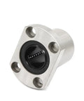 Two Pack Flange Linear Motion Ball Bearings Built Tough For Smooth Low Friction Precision In Steel Construction Projects LMH6UU LMH8UU LMH10UU LMH16LUU 16x28x70 LMH20 LMH25 Durable Steel Fit Easy Install, flange linear bearing with four bolt holes