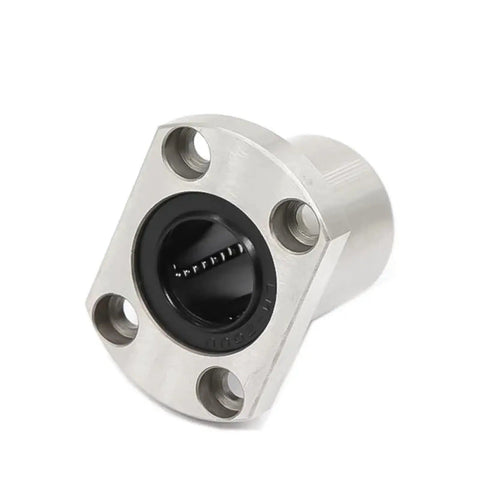 Two Pack Flange Linear Motion Ball Bearings Built Tough For Smooth Low Friction Precision In Steel Construction Projects LMH6UU LMH8UU LMH10UU LMH16LUU 16x28x70 LMH20 LMH25 Durable Steel Fit Easy Install, flange linear bearing with four bolt holes