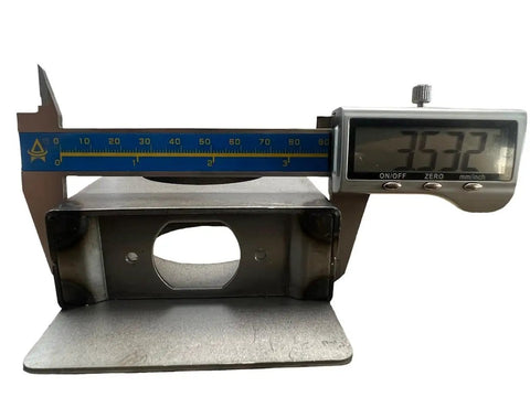 One And One Quarter Inch Steel Gate Lockbox For Gates And Fences With Secure Gate Access, digital caliper measurement