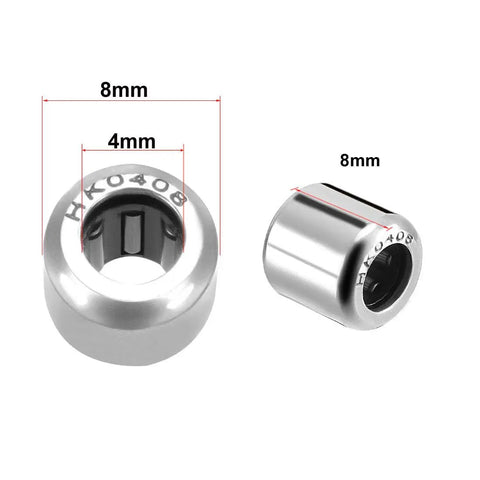 Drawn Cup Needle Roller Bearing Set Open End 4mm Bore 8mm OD 8mm Width Pack Of 10 High Load Capacity Space Saving For Restricted Mounting
