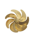 Brass 7-blade propeller for 1:96 RC boats and submarines showcasing smooth propulsion, part of Dual Direction Propellers For 1 To 96 RC Boats And Submarines Positive And Negative Props For Forward And Reverse Thrust Smooth Propulsion Stable Drive Plug And Play Fit For 1 To 96 Scale Remote Craft