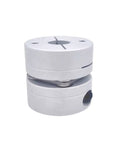Heavy Duty Aluminum Single Diaphragm Coupling For Ball Screw Step Servo Motor Encoder, white, two-part design, robust build.