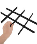 Keep That Bling Secure With Adjustable 12 Grid Velvet Jewelry Dividers And Soft Insert Liners For Straight Up Tidy Accessory Storage In Every Vanity Drawer, black velvet dividers being held.