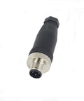 M12 3 Pin Male Circular Connector A Coding Interface Field Wireable Sensor IP67 Straight Type Adapter, side view