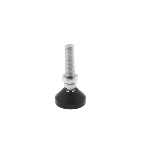 Heavy Duty Screw On Leveling Feet 4 Pack M8 Threaded Adjustable Furniture Levelers With Anti Skid Rubber Swivel Base
