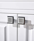 Square Cabinet Handles And Crystal Knobs With All Metal Drawer Pulls Bling Bling Chrome Finish Easy Install Screws Included on white cabinetry