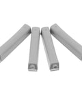 4 Pack Push To Open Cabinet Latches Invisible Handle Free Drawer Locks in gray plastic with modern sleek design