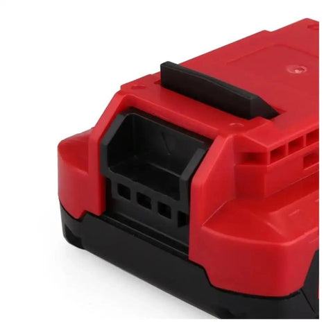 Heavy Duty 20V Lithium Ion Battery Dual Pack 4 Ah Replacement For Porter Cable Power Tools, close-up view of battery terminals and connection.