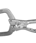 Locking C Clamp With Swivel Pad Tips 4 Inch Jaw Capacity One And Five Eighths Inch Heavy Duty Workhorse Locking Pliers Style Clamp side view