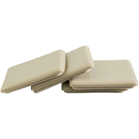 Two And A Half Inch Self Stick Square Furniture Sliders For Carpet And Hard Surfaces Anti Slip Adhesive Moving Pads For Beds Sofas Dressers Set Of Four Beige