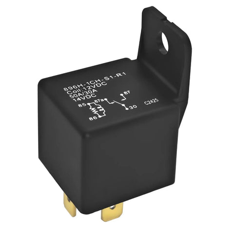 Go-To 12V DC SPDT Automotive Power Relay With 30A Switching Capacity, Mini ISO 5Pin Socket Terminal, Replaces 31506-79B