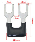 12 Pack Jumper Terminal Block TB 1502 Short Circuit Side Plug-In Connectors Black Red 0.35 Inch Pitch with dimensions