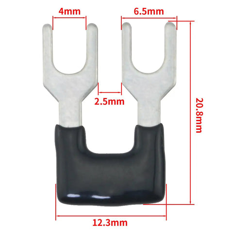 12 Pack Jumper Terminal Block TB 1502 Short Circuit Side Plug-In Connectors Black Red 0.35 Inch Pitch with dimensions
