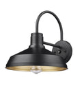 Dusk To Dawn Gooseneck Barn Lights Outdoor Wall Sconce Set Black Anti Rust Exterior Lighting For Farmhouse Porch Or Garden 2 Pack With Sensor For Any Weather Ready