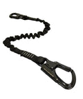 Shock Absorbing Lanyard Snap Hook With Frog Snap Hook, 5,000 LBS Rated Safety Lanyard, 48 Inch Length, black color