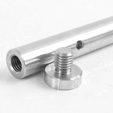 Stainless Steel Telescope Counter Weight Balance Rod For Equatorial Mounts Extension Bar Fits M12 And M16 Threads Available In 164mm 314mm And 470mm Lengths Rock Solid Balance Adjuster For Precise Tracking with visible threads and connection detail