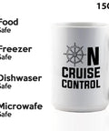 White 15oz Coffee Mug For Boat Lovers On Cruise Control Anchor Sail Yachting Boaters Travelers Gift For Sea Lovers Morning Coffee