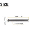 Slotted Spring Pin 3mm x 35mm 50 Pack 304 Stainless Steel Roll Dowel Pin Silver with dimensions shown