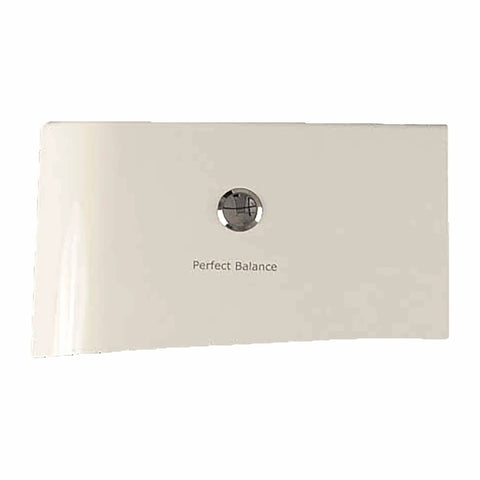 White replacement dispenser drawer for laundry machines model 137440406 with circular detail, premium OEM part.